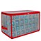 Northlight Transparent Zip Up Christmas Storage Box - 20.5" - Holds 112 Ornaments - Red and Clear